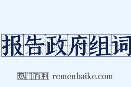 报告政府组词是什么意思的图片
